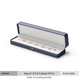 Oirlv Leather Jewelry Ring Box Jewelry Organizer Necklace Pendant Bracelet Long Chain Storage Box Packaging Gift Box for Wedding