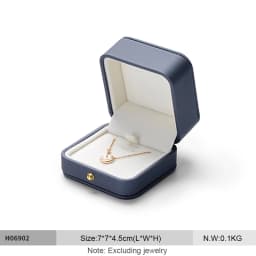 Oirlv Leather Jewelry Ring Box Jewelry Organizer Necklace Pendant Bracelet Long Chain Storage Box Packaging Gift Box for Wedding