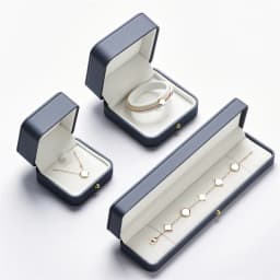 Oirlv Leather Jewelry Ring Box Jewelry Organizer Necklace Pendant Bracelet Long Chain Storage Box Packaging Gift Box for Wedding