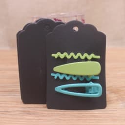 50pcs Square Shape White /Brown Hair Card Jewelry Package Hair Clip Card Black Blank Paper Hairclaw Ornaments Display Card