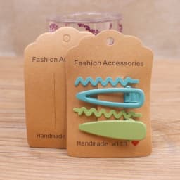 50pcs Square Shape White /Brown Hair Card Jewelry Package Hair Clip Card Black Blank Paper Hairclaw Ornaments Display Card