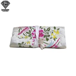 Embroidered Chinese Jewelry Roll Bag Travel Jewelry Organizer Storage Case Pouch for Necklaces Rings Bracelet Portable Practical
