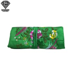 Embroidered Chinese Jewelry Roll Bag Travel Jewelry Organizer Storage Case Pouch for Necklaces Rings Bracelet Portable Practical