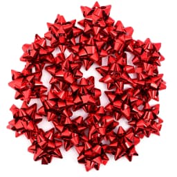 10-20Pcs Christmas Ribbon Bows Colorful Self-Adhesive Star Flower Bow DIY Gift Packaging Christmas Birthday Wedding Decoration