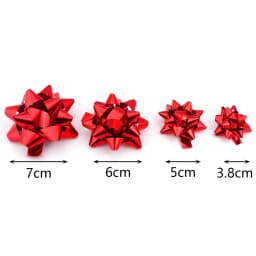 10-20Pcs Christmas Ribbon Bows Colorful Self-Adhesive Star Flower Bow DIY Gift Packaging Christmas Birthday Wedding Decoration