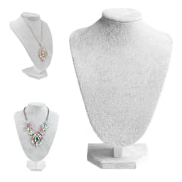 Linen Mannequin Bust Jewelry Necklace Pendant Neck Model Display Stand Holder Jewelry Holder Necklace Showing Stand Rack Earring