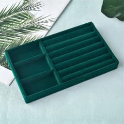 Velvet Jewelry Display Tray Exquisite Jewellery Holder Portable Ring Earrings Necklace Organizer Storage Box Organizator Trays
