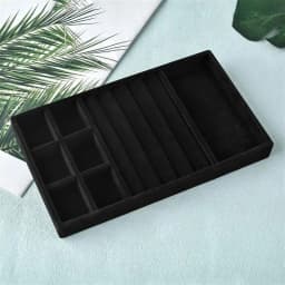 Velvet Jewelry Display Tray Exquisite Jewellery Holder Portable Ring Earrings Necklace Organizer Storage Box Organizator Trays