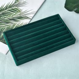 Velvet Jewelry Display Tray Exquisite Jewellery Holder Portable Ring Earrings Necklace Organizer Storage Box Organizator Trays