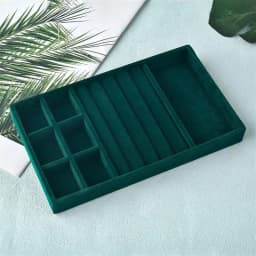 Velvet Jewelry Display Tray Exquisite Jewellery Holder Portable Ring Earrings Necklace Organizer Storage Box Organizator Trays