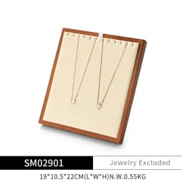 Oirlv Wooden Jewelry Rack Display Stand Wood Jewelry Tray Ring Earring Bracelet Necklace Holder Solid Wood Jewelry Display Stand