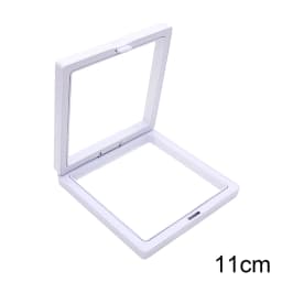 PE Film Colorful Jewelry Storage Box 3D Packaging Case Gemstone Free Stand Floating Frame Membrane Ring Earring Bracelet Display