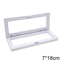 PE Film Colorful Jewelry Storage Box 3D Packaging Case Gemstone Free Stand Floating Frame Membrane Ring Earring Bracelet Display