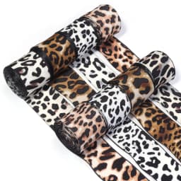 5Yards 4cm Satin Faux Silk Leopard Print Ribbon Handmade Crafts Materials Hair Bow Making Clip Gift Wrapping Clothing Accessorie