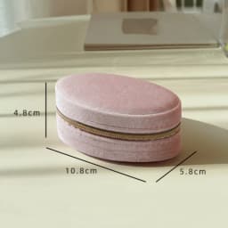 Retro Oval Velvet Mini Portable Jewelry Box For Rings Earrings Bracelets Necklaces