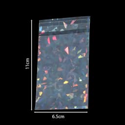 50pcs Laser Self Sealing Plastic Bag Colorful Holographic Jewelry Bag for Necklace Bracelet Jewelry Gift Packag Storage Bags