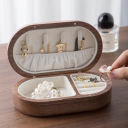 Wooden Jewelry Box Delicate Walnut Jewelry Box Holder For Rings Earrings Necklace Storage Boxes For Girls Women Dropshipping