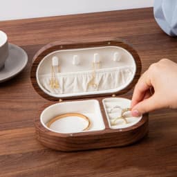Wooden Jewelry Box Delicate Walnut Jewelry Box Holder For Rings Earrings Necklace Storage Boxes For Girls Women Dropshipping