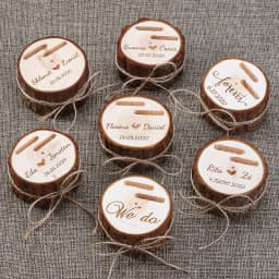 Custom Ring Box Personalized Wedding Valentines Engagement Wooden Ring Bearer Box Jewelry Boxes Ring Boxes