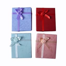 24pcs Jewelry Gift Box 9x9x2.5cm Red Jewellery Sets Box for Necklace Earrings Ring Case Packaging Display Wholesale