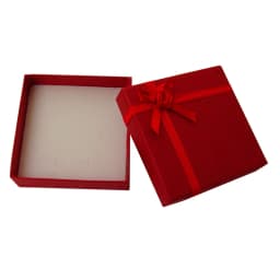 24pcs Jewelry Gift Box 9x9x2.5cm Red Jewellery Sets Box for Necklace Earrings Ring Case Packaging Display Wholesale