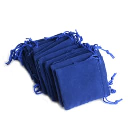 100Pcs 5*7cm Dark Blue Drawstring Velvet Bags Jewelry Pouches Bag Christmas Birthday Wedding Party Gift Bags Jewelry Packaging