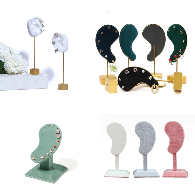 Earring Display Stand Ear Model Ear Clip Stud Jewelry Display Organizer Holder Window Counter Ear Stud Showcase Props