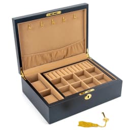 Wood Jewelry Box for Women Necklace Earrings Rings Jewelry Boxes Pendant Dispiay Stands Bracelet Separators Storage Organizer