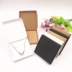 50set Jewelry Displays Paper Boxes for Pendant/Earring/Necklace Carrying Cases Wedding Jewelry Set Gift Packing Box 6*6*1cm