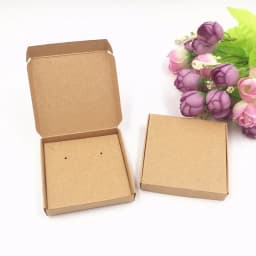50set Jewelry Displays Paper Boxes for Pendant/Earring/Necklace Carrying Cases Wedding Jewelry Set Gift Packing Box 6*6*1cm