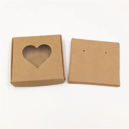 50set Jewelry Displays Paper Boxes for Pendant/Earring/Necklace Carrying Cases Wedding Jewelry Set Gift Packing Box 6*6*1cm