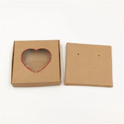 50set Jewelry Displays Paper Boxes for Pendant/Earring/Necklace Carrying Cases Wedding Jewelry Set Gift Packing Box 6*6*1cm