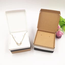50set Jewelry Displays Paper Boxes for Pendant/Earring/Necklace Carrying Cases Wedding Jewelry Set Gift Packing Box 6*6*1cm