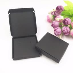 50set Jewelry Displays Paper Boxes for Pendant/Earring/Necklace Carrying Cases Wedding Jewelry Set Gift Packing Box 6*6*1cm