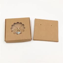 50set Jewelry Displays Paper Boxes for Pendant/Earring/Necklace Carrying Cases Wedding Jewelry Set Gift Packing Box 6*6*1cm