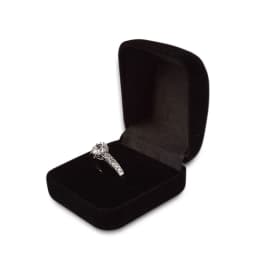 Wholesale Engagement Black Velvet Ring Box Jewelry Display Storage Foldable Case For Wedding Ring Valentine's Day Gift Organizer