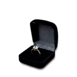 Wholesale Engagement Black Velvet Ring Box Jewelry Display Storage Foldable Case For Wedding Ring Valentine's Day Gift Organizer