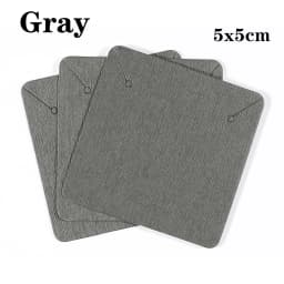 50pcs/lot 5x5cm Kraft Paper Card for Jewelry Packaging Earrings Necklaces Display Cards