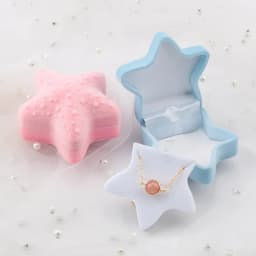 1 Piece Lovely Velvet Jewelry Box Starfish Wedding Ring Box Gift Box Necklace Ring Case Earrings Holder for Jewelry Display