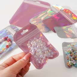 10Pcs/Lot Thicken Zip Lock Bags Colorful Resealable Laser Packaging Bag Plastic Pouch For Beads Jewelry Display Gift Storage Bag