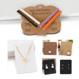 50pcs Earrings Necklaces Display Cards for Jewelry Box Packaging Cardboard Hang Tag Card Ear Studs Paper Card Jewelry DIY