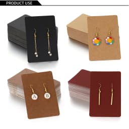 50pcs Earrings Necklaces Display Cards for Jewelry Box Packaging Cardboard Hang Tag Card Ear Studs Paper Card Jewelry DIY