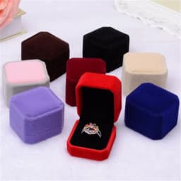 Wholesale Engagement Velvet Earring Ring Packaging Box Jewelry Organizer Valentine's Day Gift Ring Display Holder Storage Box