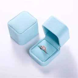 Wholesale Engagement Velvet Earring Ring Packaging Box Jewelry Organizer Valentine's Day Gift Ring Display Holder Storage Box