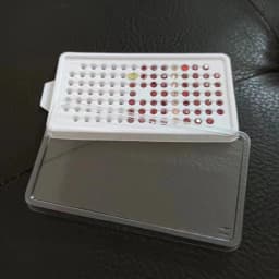 3-6mm Round Diamond Storage Box Loose Gemstone Jewelry Display Case 100 Grids Bare Stone Cover Tray Zircon Gems Packaging Box