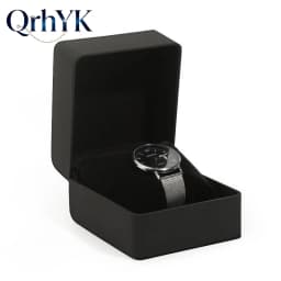 Square Single Wristwatch Gift Box 1/2/3Pcs PU Leather with Pillow Elegant Watch Display Case for Anniversary Holiday Gifts