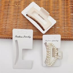 50pcs Hairpins Barrette Packing Paper Card for DIY Girl Small Grab Clip Hair Claw Display Card Hair Accessories Retail Price Tag