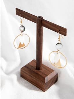 Wooden Earring Jewelry Holder Walnut Earring Organizer Hanging Stand Ring Display Stand Box Case Rack Jewellery Hanger Props