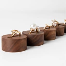 Wooden Earring Jewelry Holder Walnut Earring Organizer Hanging Stand Ring Display Stand Box Case Rack Jewellery Hanger Props
