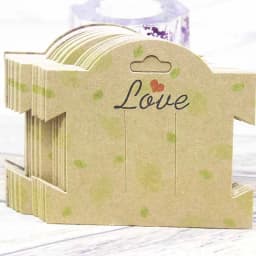 50Pcs Multi-Style Paper Hairpin Card 9*10cm Vintage Jewelry Display Cards DIY THANK YOU Hair Ornaments Clip Package Card